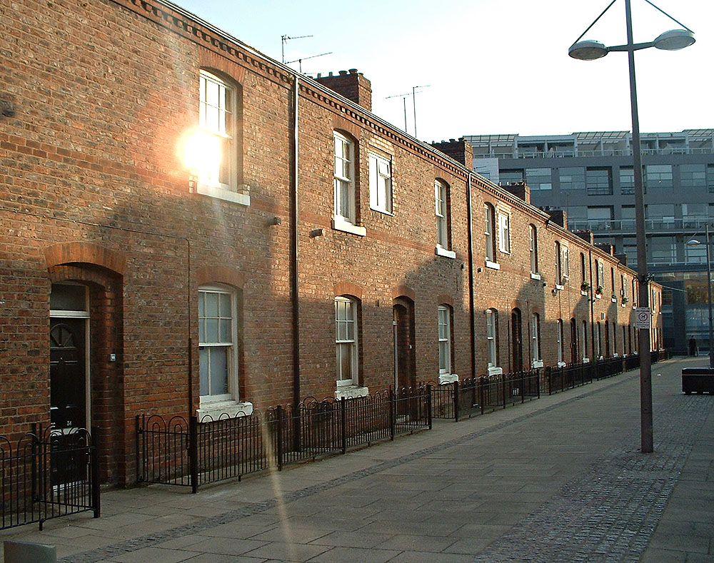 Record shop fronts on Oldham Street, in Manchester's Northern Quarter