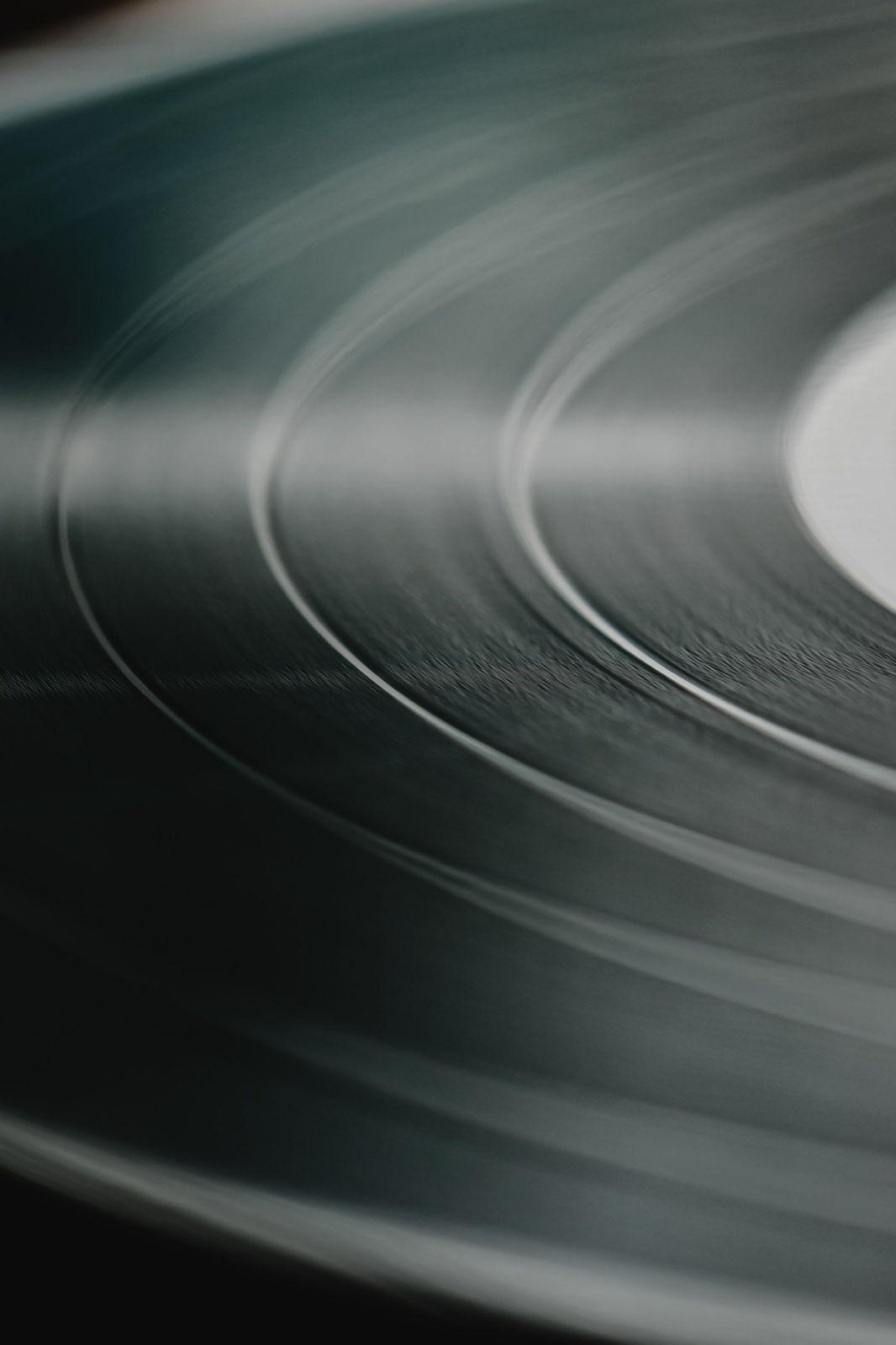 Macro shot of a vinyl groove